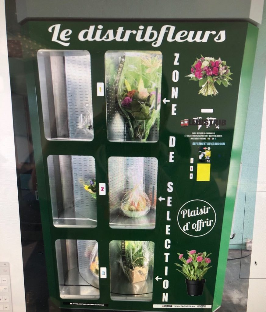 VENTE DE DISTRIBUTEUR AUTOMATIQUE DE FLEURS A PARIS EN ILE DE FRANCE