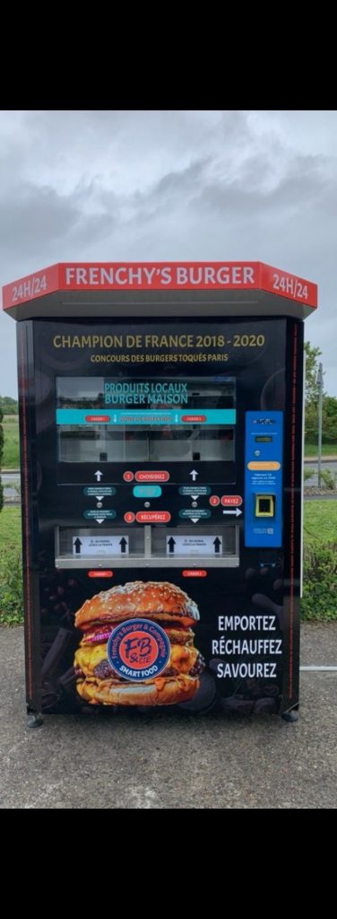 Livraison et installation d’un distributeur automatique de Burgers à Luynes en Indre-et-Loire .